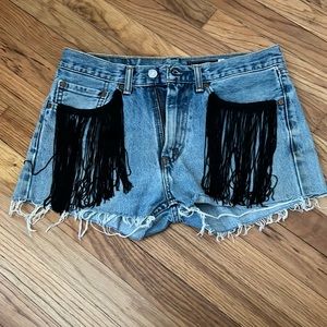 Vintage Levi 505s cut off shorts repurposed